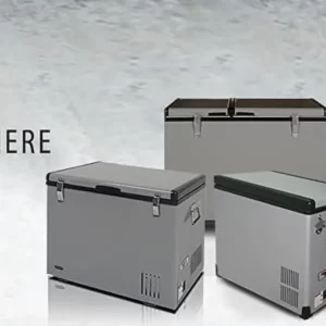 62 Qt Dual Zone Portable Refrigerator & Deep Freezer Chest, AC 110V/ DC 12V, Real Freezer, -8°F to 50°F Temperature Range, Gray